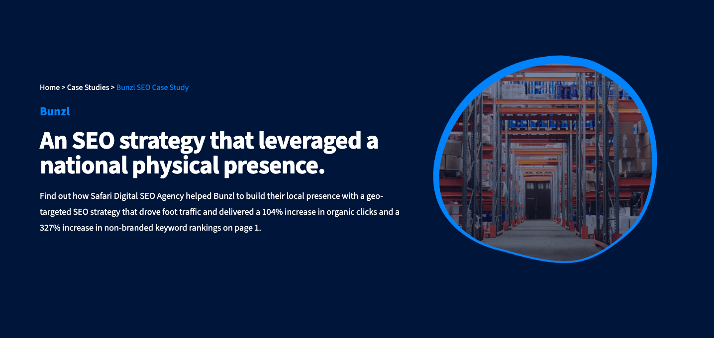 Find out how Safari Digital SEO Agency helped Bunzl to build their local presence with a geo-targeted SEO strategy that